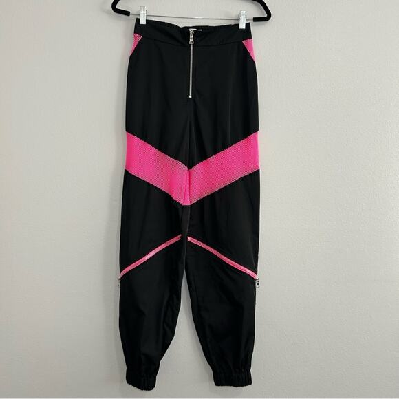 Tiger Mist Mila Mesh Pants Black Pink Joggers Small - Picture 3 of 12